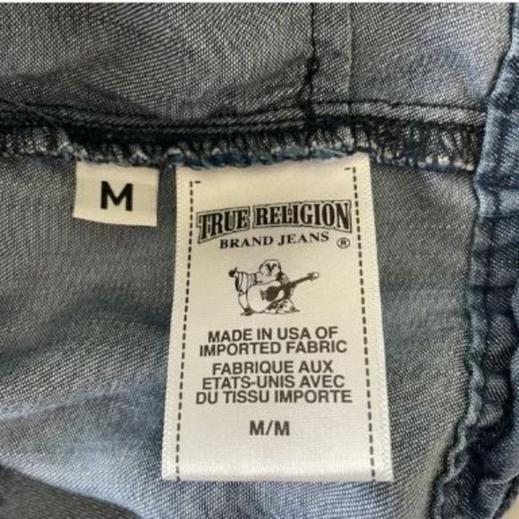 TRUE RELIGION Blue Tencel Chambray DENIM Short Jumpsuit ROMPER 🌟HOST'S P… - Picture 9 of 9